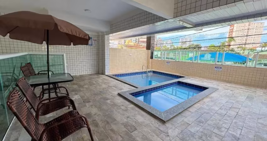 Apartamento com 2 quartos e piscina em praia grande.