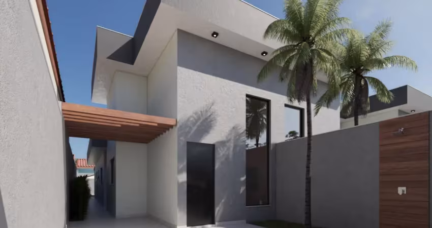 Casa com piscina, 2 quartos e churrasqueira em itanhaém.