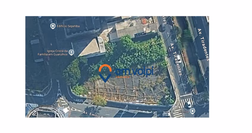 TERRENO DE ESQUINA COM1.270M2  NA AV. TIRADENTES  CENTRO GUARULHOS