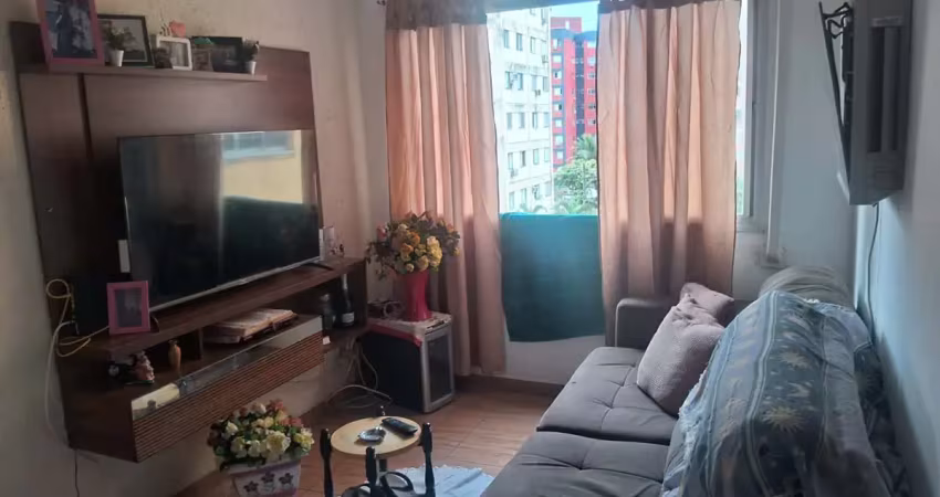 Apartamento com 2 quartos e vaga em garagem, bairro saboó, em santos/sp