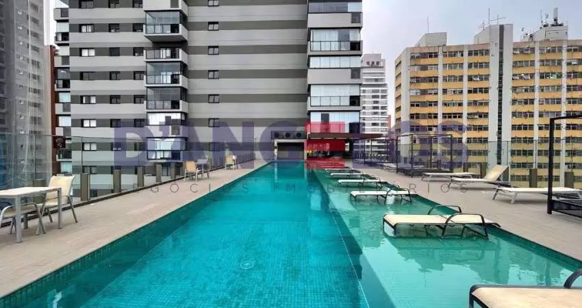 Excelente flat mobiliado para locação em pinheiros: 1 quarto, 1 sala, 1 banheiro, 1 vaga 32m² - são paulo-sp.