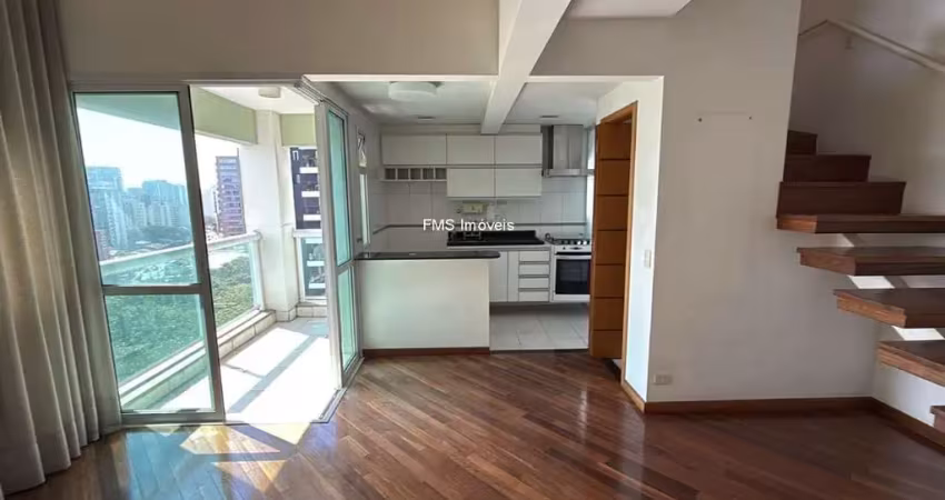 Apartamento duplex para locação em moema, com 2 quartos, 1 sala, 2 vagas.