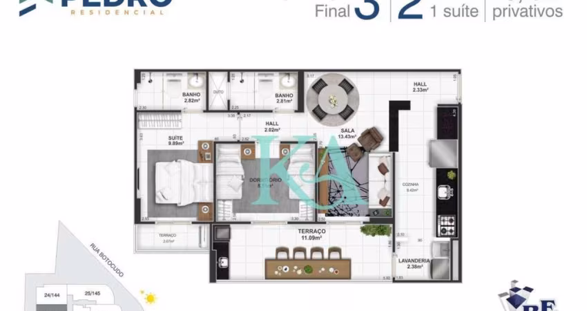 Apartamento à venda, 76 m² por R$ 400.000,00 - Tupi - Praia Grande/SP