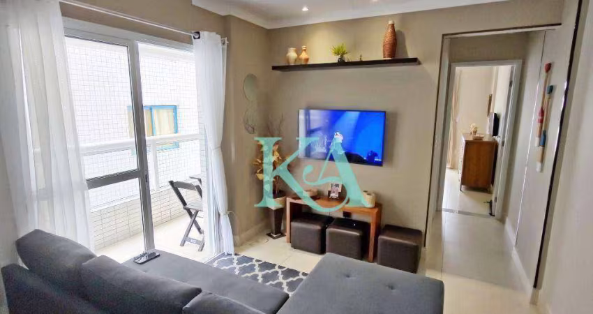 Apartamento com 1 dormitório à venda, 54 m² por R$ 370.000 - Vila Guilhermina - Praia Grande/SP
