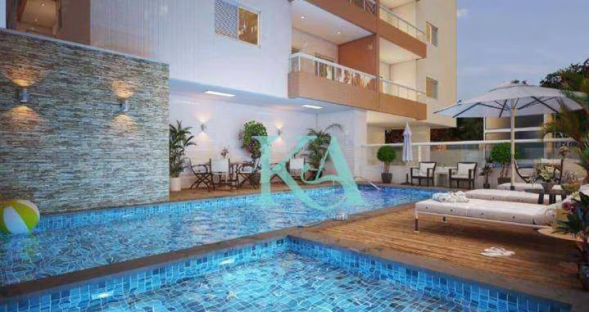 Apartamento com 2 dormitórios 1 Suíte  à venda, 57 m² por R$ 399.000 - Vila Guilhermina - Praia Grande/SP