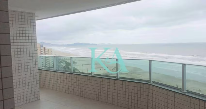 Apartamento com 3 dormitórios  2 Suítes com Terraço Gourmet Frente Mar 2 Vagas de Garagem à venda, 111 m² por R$ 980.000 - Maracanã - Praia Grande/SP