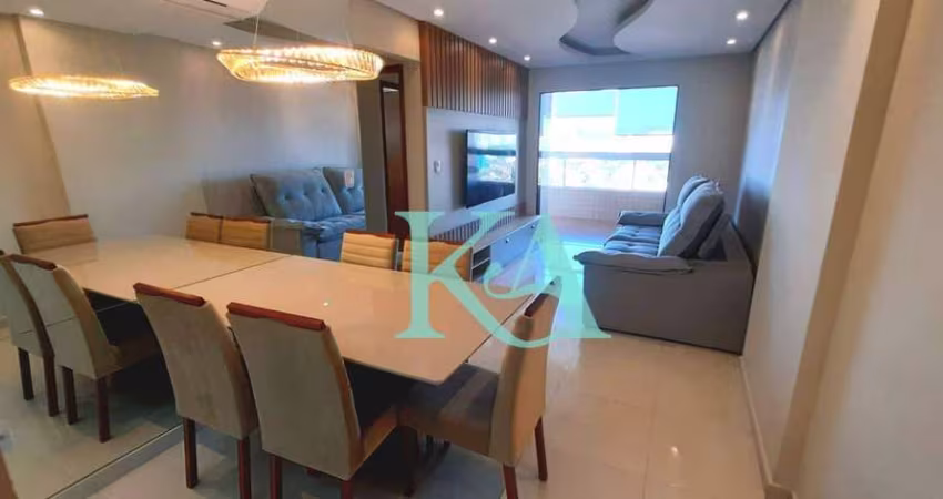 Apartamento com 2 dormitórios 1 Suíte Varanda Envidraçada Mobiliado à venda, 72 m² por R$ 715.000 - Aviação - Praia Grande/SP