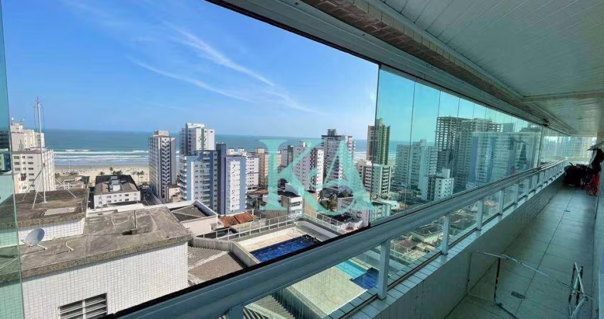 Cobertura DUPLEX com 4 dormitórios Suítes Vista Mar 4 Vagas de Garagem  à venda, 370 m² por R$ 3.500.000 - Vila Guilhermina - Praia Grande/SP