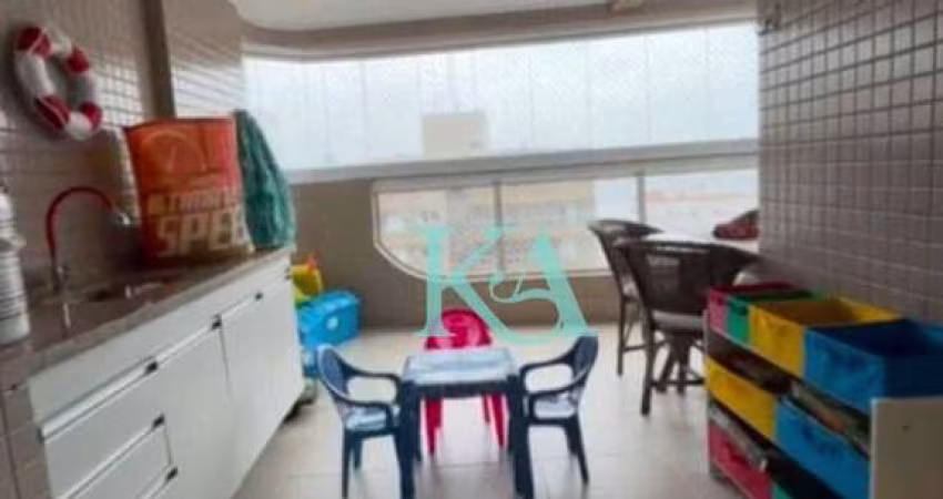 Apartamento com 3 dormitórios 3 suites varanda envidraçada  4 banheiros 3 vagas de garagem  à venda, 126 m² - Aviação - Praia Grande/SP