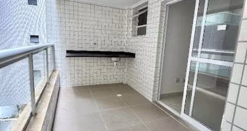 Apartamento Garden 1 dormitório Varanda Gourmet 1 Vaga de Garagem para alugar, 60 m² - Caiçara - Praia Grande/SP