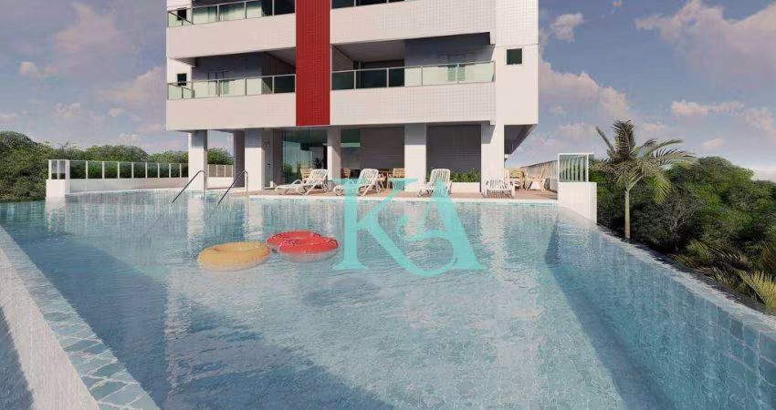 Apartamento com 2 dormitórios à venda, 71 m² por R$ 390.000 - Caiçara - Praia Grande/SP
