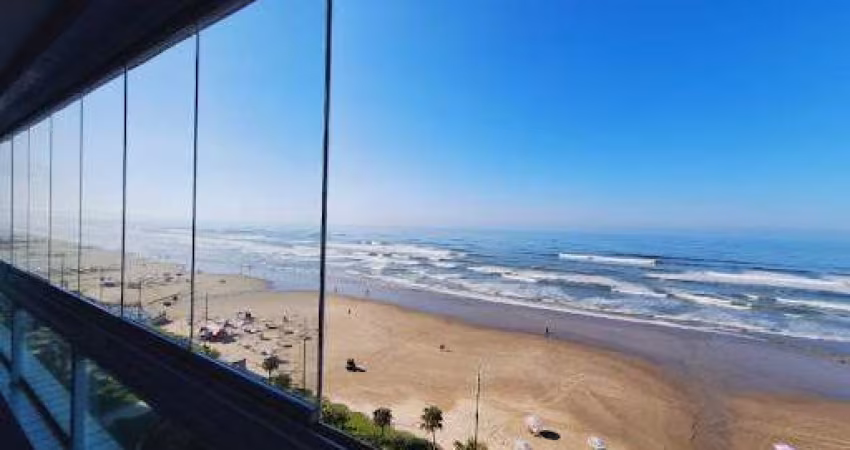 Apartamento com 2 dormitórios 1 suíte terraço gourmet envidraçada frente mar  à venda, 72 m² por R$ 570.000 - Caiçara - Praia Grande/SP