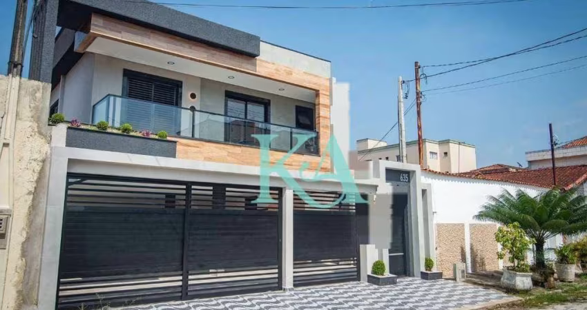 Sobrado condomínio com 2 dormitórios lavabo à venda, 57 m² por R$ 350.000 - Maracanã - Praia Grande/SP