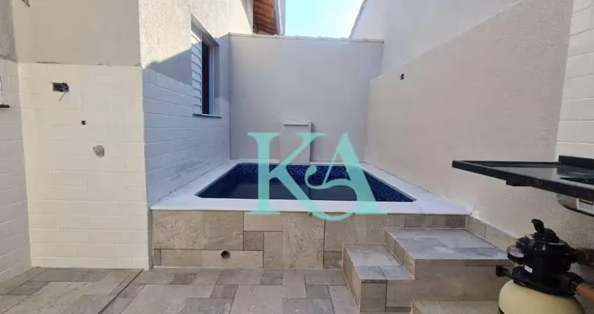 Casa condomínio Térrea com 2 dormitórios Sótão  espaço gourmet com piscina à venda, 57 m² por R$ 280.000 - Cibratel II - Itanhaém/SP