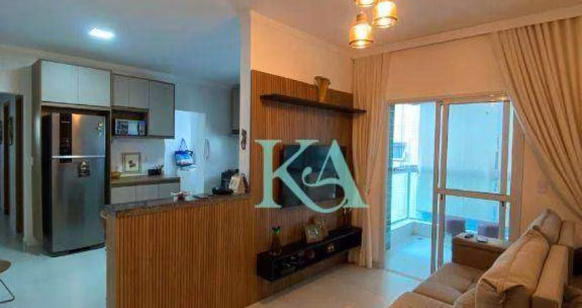 Apartamento com 2 dormitórios para alugar, 78 m² por R$ 3.500,00/mês - Canto do Forte - Praia Grande/SP