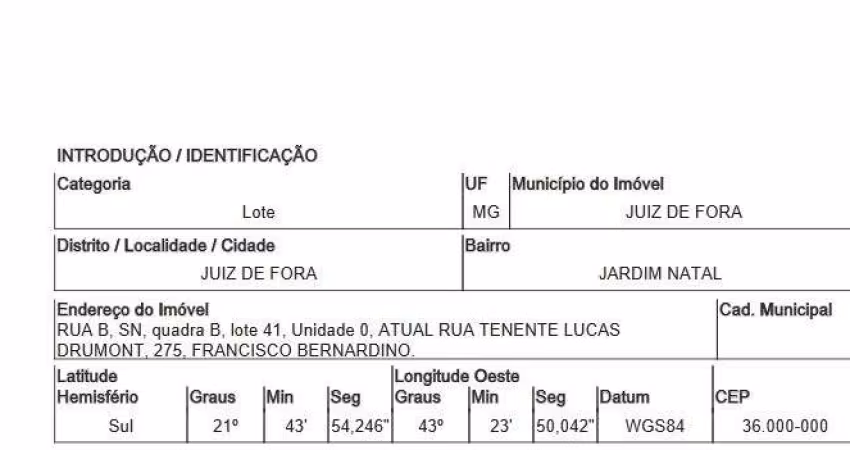 Oportunidade Única em JUIZ DE FORA - MG | Tipo: Terreno | Negociação: Venda Direta Online  | Situação: Imóvel