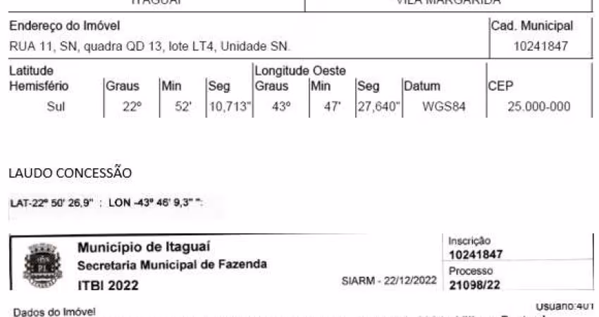Oportunidade Única em ITAGUAI - RJ | Tipo: Terreno | Negociação: Venda Direta Online  | Situação: Imóvel
