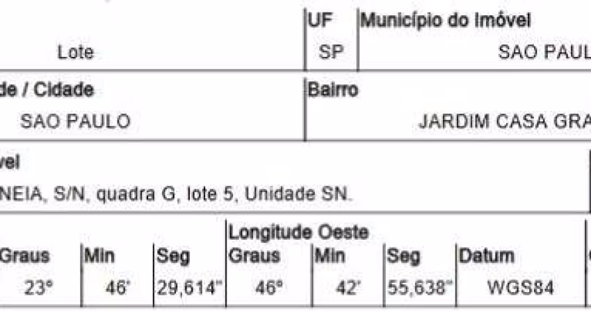 Oportunidade Única em SAO PAULO - SP | Tipo: Terreno | Negociação: Venda Direta Online  | Situação: Imóvel