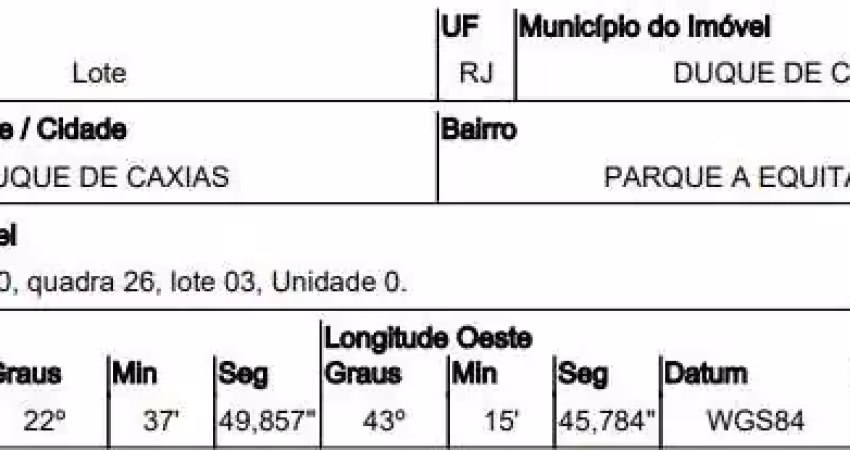 Oportunidade única em duque de caxias - rj | tipo: terreno | negociação: venda direta online  | situação: imóvel