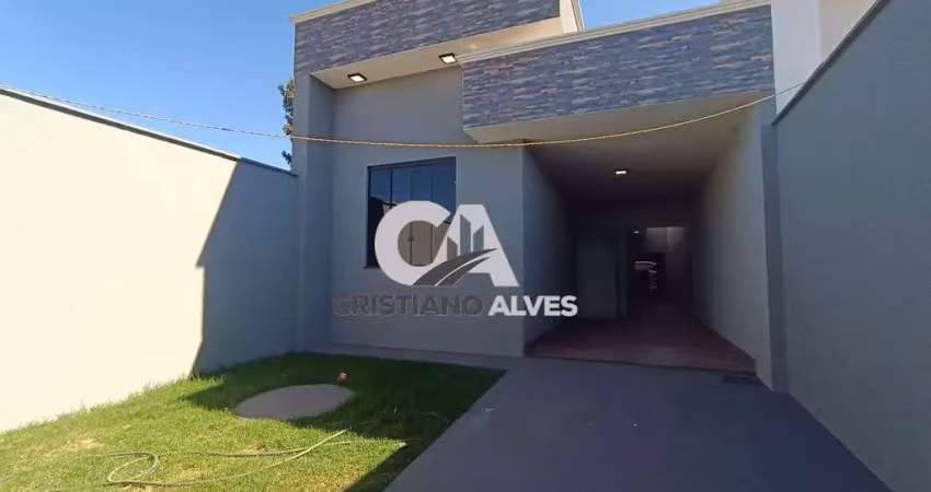 Casa à venda em aparecida de goiânia, setor pontal sul,acabamento de alto padrão com 03 quartos,espaço gourmet,