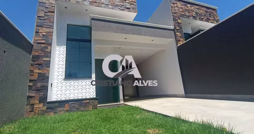 Casa moderna a venda região da vila alzira, jardim mont serrat, vila brasília,aparecida de goiânia 03 quartos com suite, ótima localização, todas no porcelanato, churrasqueira, ducha.