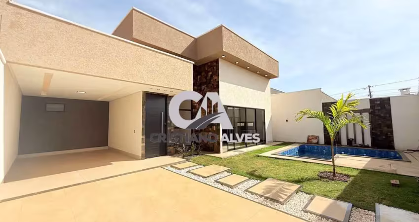 Casa de alto padrão com piscina a venda residencial  alvaluz, papilon park aparecida de goiânia, próximo supermercado,loja de conveniência,avenida anel viário