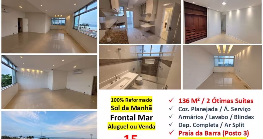 Apto Barra da Tijuca Praia JO Lúcio Costa 136M²