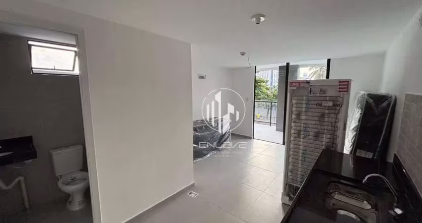 Flat mobiliado e decorado à 100m da praia no Jardim Oceania