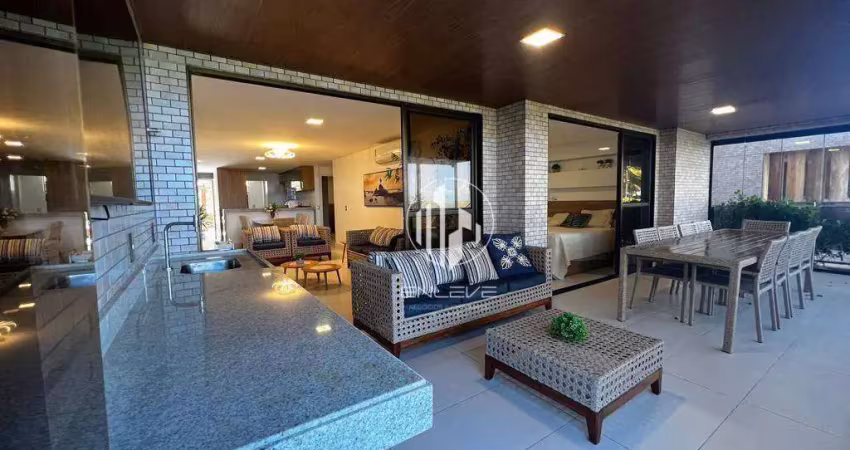 Apartamento Pé na Areia e Vista Definitiva com 3 Suítes + DCE