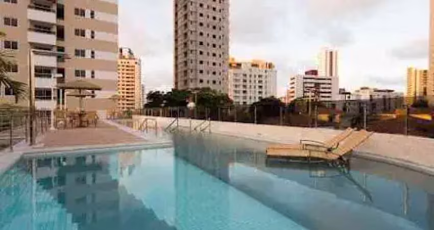 Apartamento com 3 quartos, vista mar, em condomínio club