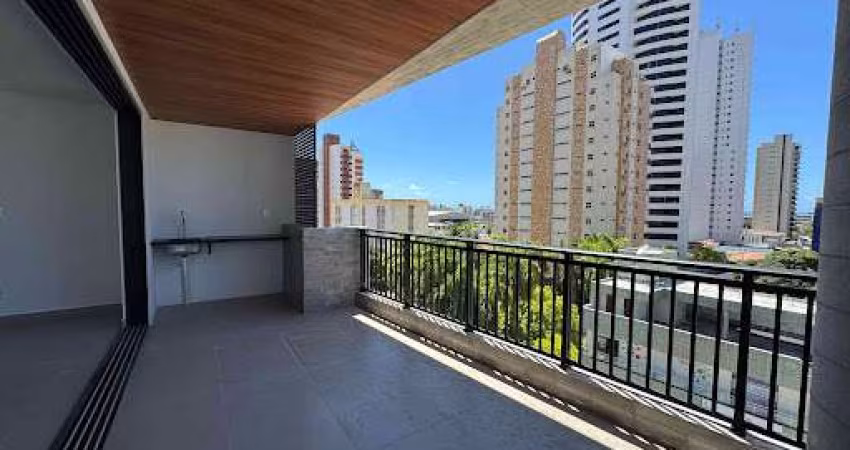 Apartamento Novo de 145m2 com 3 Suítes + Ampla Varanda Gourmet, em Tambaú