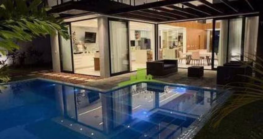 Casa a Venda Alphaville Litoral Norte 1 | 340m² | 5/4 | 4 suítes | Piscina | Espaço Gourmet | 4 vagas | Camaçari