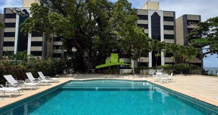Apartamento à venda no Mansão do Atlântico, Rio Vermelho, 325m², 4 suítes, Vista Mar, Varandão, Espaço gourmet, Piscina, 4 vagas. Alto Padrão!