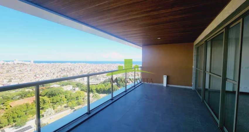 Apartamento à Venda no Cedro Horto – Anda Alto, 154m², 3 Suítes, Varanda Gourmet, 3 Vagas – Alto Padrão.  Horto Florestal, Salvador