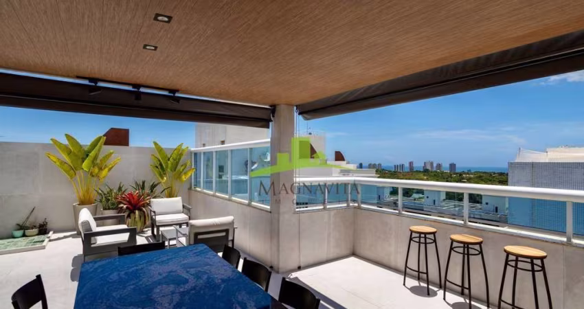 Cobertura Duplex à Venda no Alpha Park, Alphaville Salvador I, 144m², 3 Quartos, 2 Suítes, Terraço Gourmet, Vista Mar. Alto Padrão e Lazer Completo