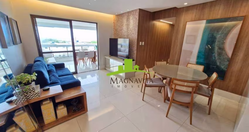 ATLANTIC HOUSE. Apartamento Decorado à Venda, 102m², 2 Suítes, Varanda Gourmet, Vista Mar, Nascente, 2 Vagas. PORTEIRA FECHADA. Jardim Armação