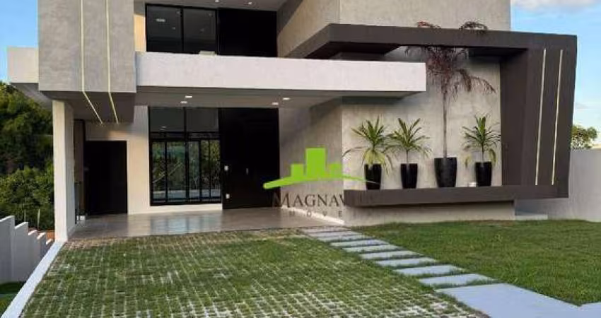 Casa Triplex à Venda no Alphaville Litoral Norte 3, 280m² + 100m², 4 Suítes com Closet, Piscina com Raia, Espaço Cinema e Jogos, Carregador EV.