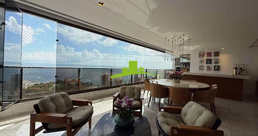 Mansão Bahiano de Tênis, Apartamento de Luxo à Venda na Graça, 3 Suítes, 305m², Projeto David Bastos, 5 Vagas, Alto Padrão com Automação Total. Único!