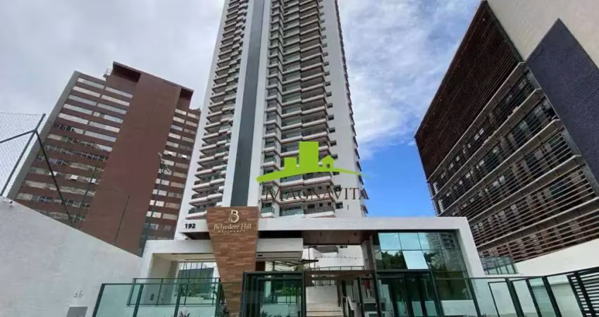 Belvedere hill residence. apartamento alto luxo à venda com 210m², 4 suítes, gabinete, nascente total, porteira fechada e fino acabamento. conforto!