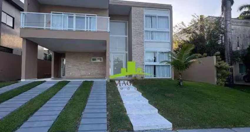 Alphaville Litoral Norte 1. Casa à venda com 290m², 4 suítes, Piscina privativa, Nascente total, Espaço gourmet, acabamento premium. Alto Padrão.
