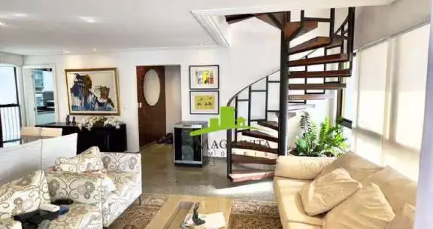 Mansão barão de loreto. cobertura duplex à venda na graça, 315m². piscina privativa, vista mar, mobiliada, alto padrão. 4 vagas. única e exclusiva!