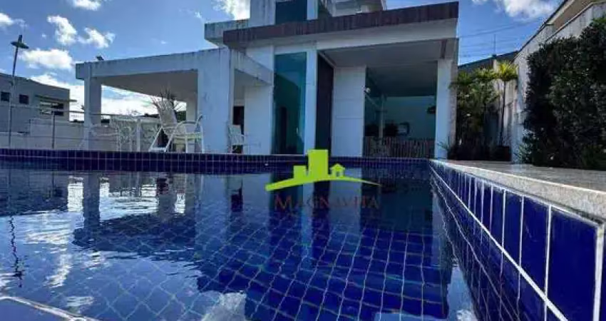 Alphaville paralela 2. casa de luxo para venda ou locação, 383m², 4 suítes, piscina borda infinita, área gourmet, pé direito duplo, mobiliada