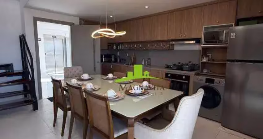 You vilas. cobertura duplex à venda ou locação em vilas do atlântico, 2 suítes, 135m², vista mar, porteira fechada, hidromassagem, alto padrão.