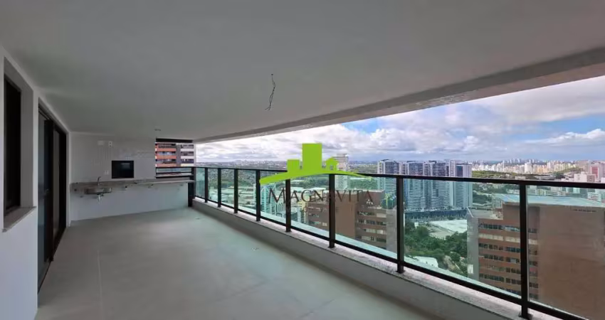 Palazzo unique caminho das árvores. apartamento alto padrão à venda, 250m², 4 suítes, varanda gourmet, vista panorâmica, nascente, andar alto. 4 vagas