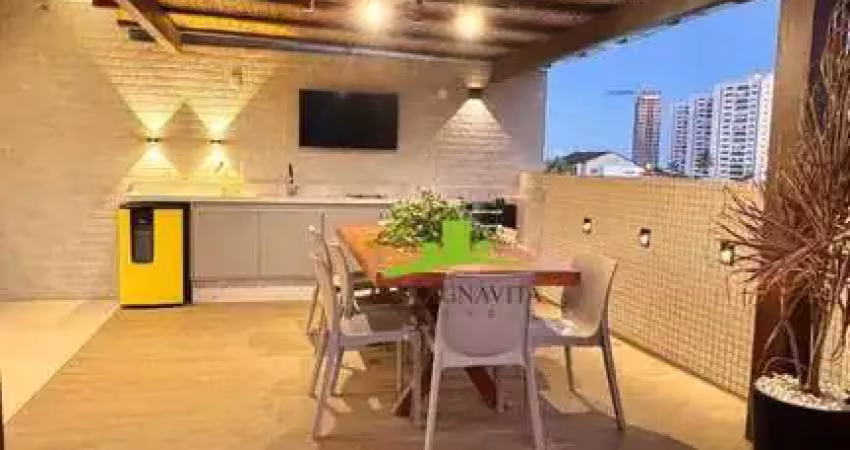Parque tropical patamares. apartamento solarium à venda, 3 suítes com closet, home office, 159m², varanda gourmet externa churrasqueira, 2 vagas