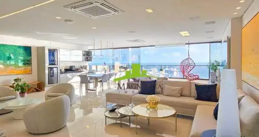 Mansão baiano de tênis. apartamento de luxo à venda, 305m², 4 suítes, 5 vagas, vista mar, andar alto, alto padrão em salvador, frente mar, exclusivo.
