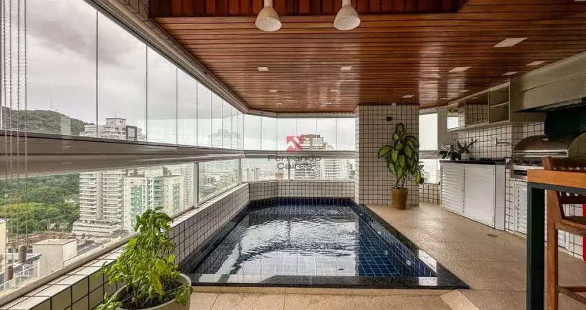Apartamento exclusivo com piscina na sacada e 4 suítes na baixada santista