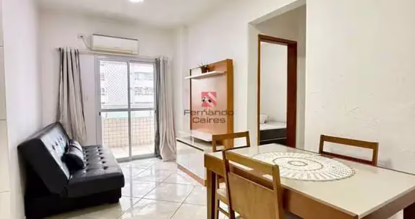 Apartamento 1 dormitório mobiliado com sacada gourmet e lazer completo na ocian