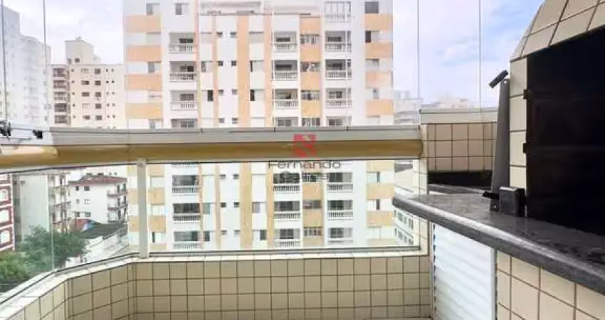 Apartamento 1 dormitório mobiliado sacada gourmet e lazer completo 200m da praia
