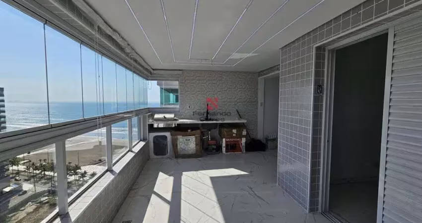 Apartamento frente mar 2 suítes, sacada envidraçada e lazer completo - caiçara